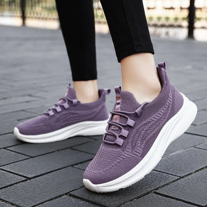 Hands-Free Cozy Knit Walking Shoes — Stretch Comfort for Bunions, Swollen Feet & Sensitive Soles. No Bending. No Slipping.