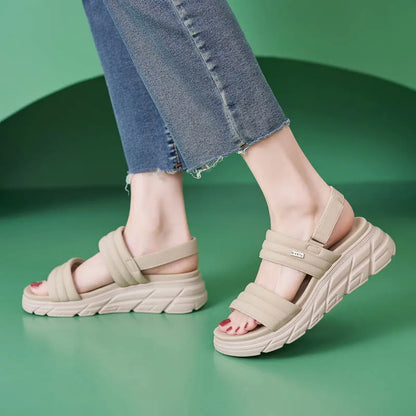 Women's Orthopedic Platform Sandals — Cushioned Arch Support, Wide Fit & Confident All-Day Height
