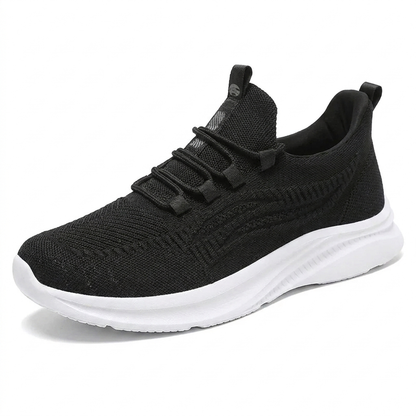 Hands-Free Cozy Knit Walking Shoes — Stretch Comfort for Bunions, Swollen Feet & Sensitive Soles. No Bending. No Slipping.