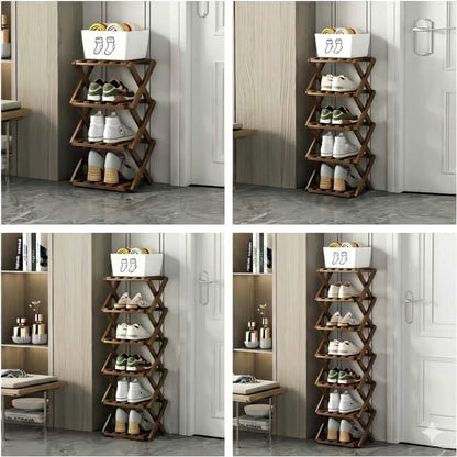 Premium 9-Tier Bamboo Storage Rack – No Assembly Required